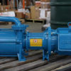 A blue vacuum pump fully repaired by All Pumps