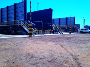 Pressure booster pumps used in a Heavy truck wash bay