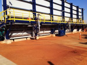 Pressure booster pumps used in a Heavy truck wash bay