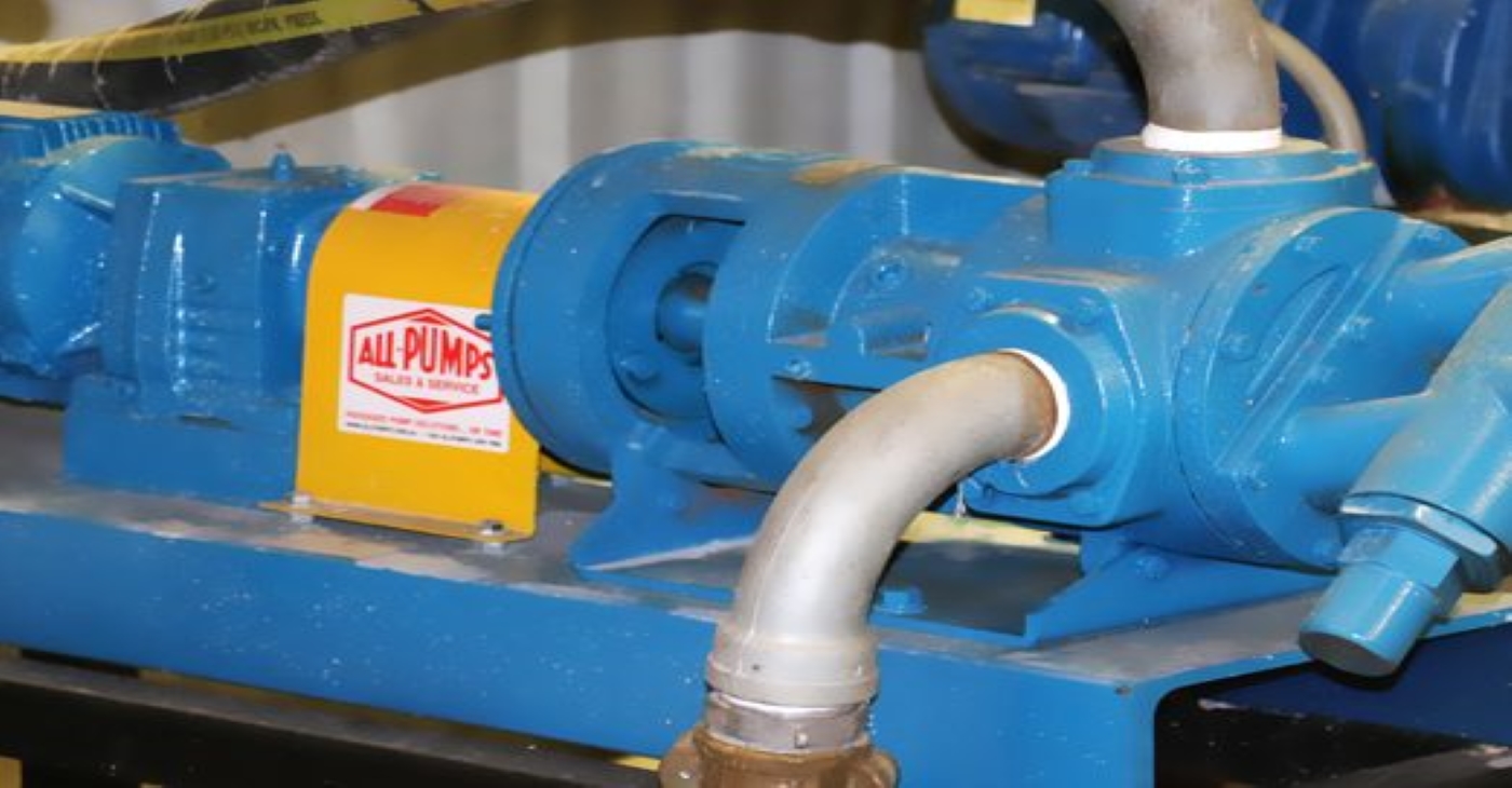 Tuthill gear pump mounted in replacement of Viking Pumps