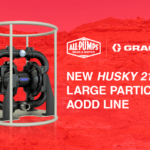 Graco Husky AODD Air diaphragm pump in roll cage