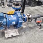 FTi magnetic Drive pumps Graco air diaphragm pumps and Blacoh pulsation dampeners installed in a bio mining facility