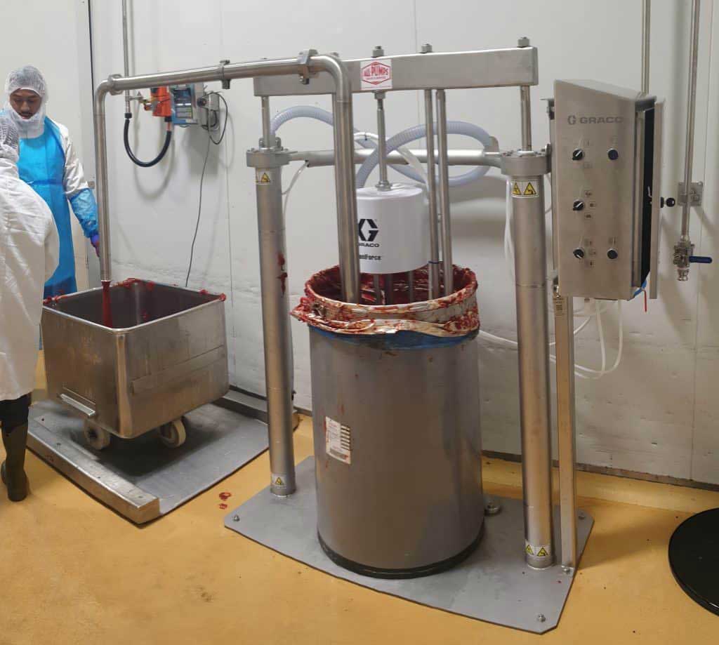 Graco Drum Pump or Drum unloader used for unloading tomato paste