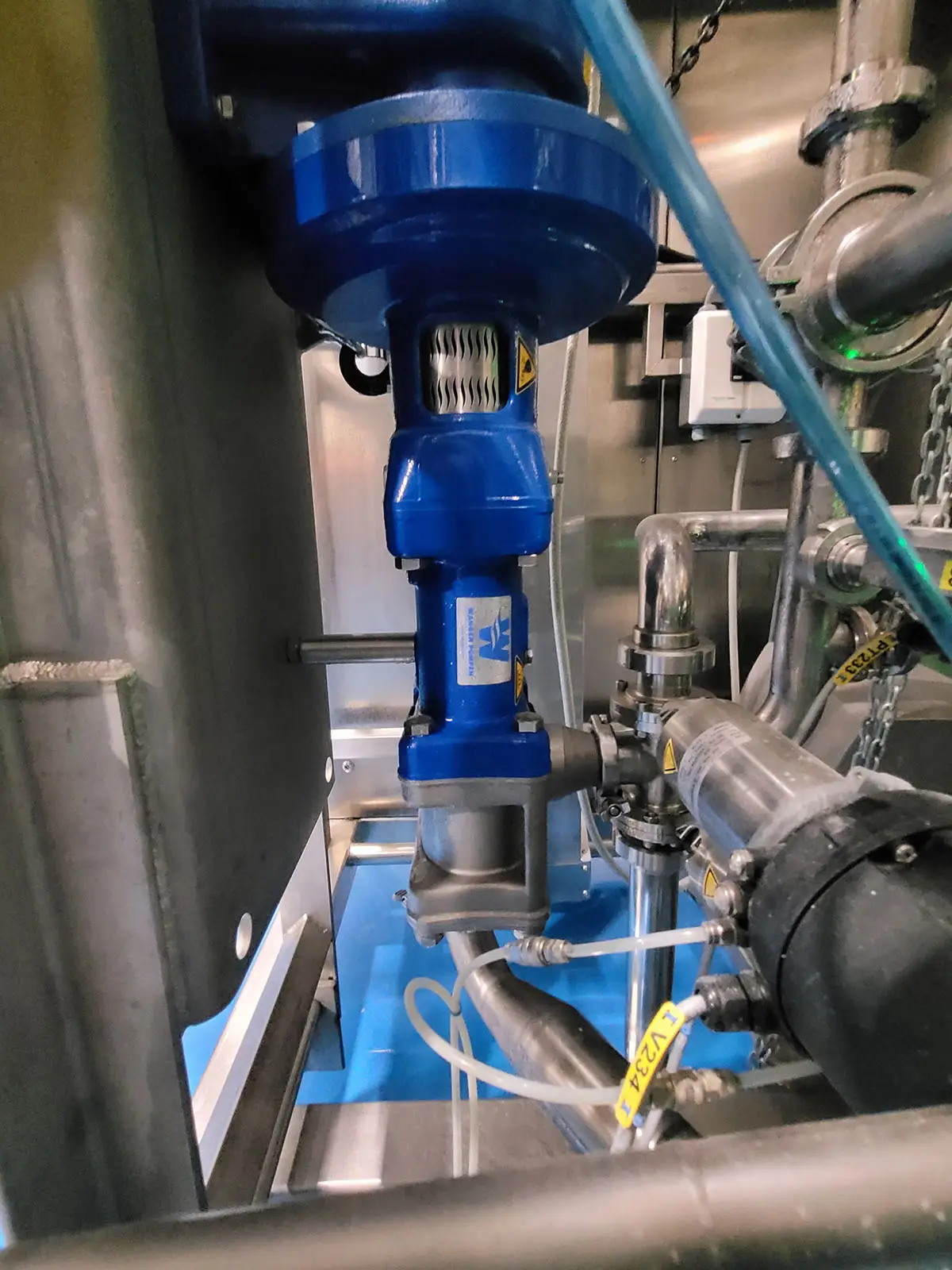 Wangen Twin Screw Pump used to transfer batter in a bread factory