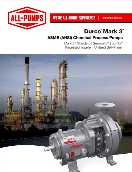 Durco Mark 3 Chemical Transfer Pump Brochure