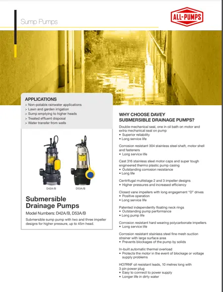 Submersible Drainage Pump