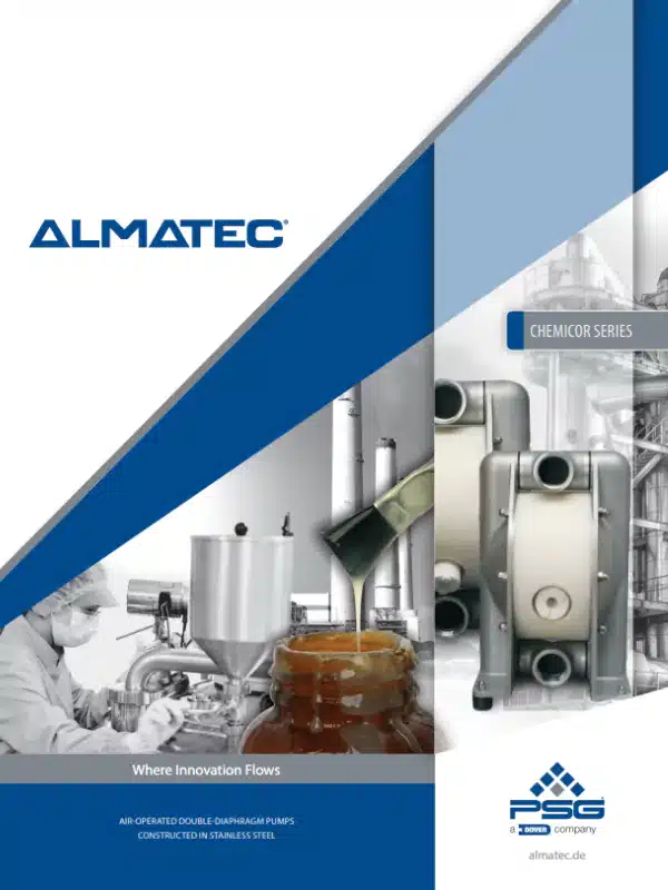 Almatec Pumps use the conventional AODD pump technology and working principle.
