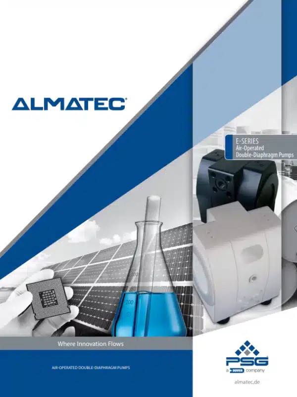 The range of plastic air-operated double-diaphragm (AODD) pumps by Almatec exceeds industry quality requirements by incorporating standard features and complementing them with a solid block design, energy-efficient air control system, cutting-edge diaphragms, and best-in-class materials.