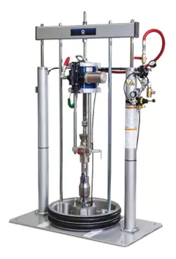 Graco Check-Mate Supply Systems are available in various configurations using different ratios of Check-Mate, Viscount 2, or Monark piston pumps and different dispensing systems such as the ram or elevator.
