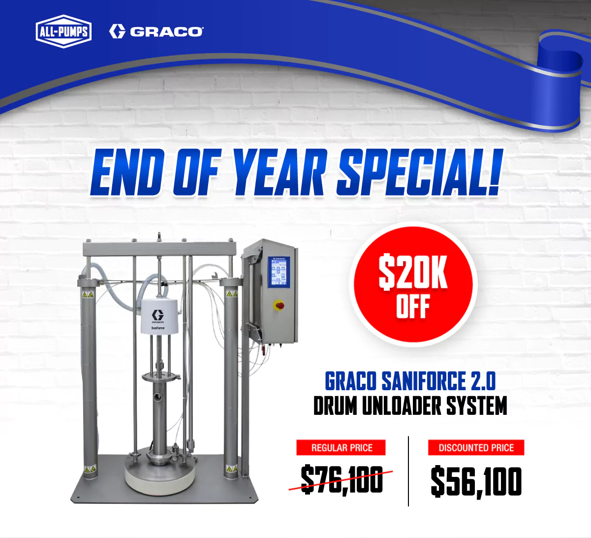 Graco Saniforce 2 Drum Unloader System EOY 2023 Special