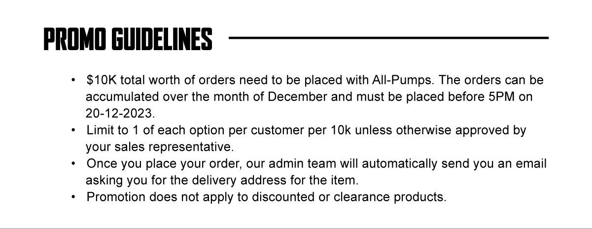 December 2023 promo guidelines