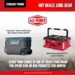 Unlock a world of rewards this month! Spend $10K on our products and choose between the spacious Milwaukee Packout Large Tool Box for your tools or the Coleman Xtreme Wheeled 58L Chest Cooler for your outdoor adventures. Don't miss out on this fantastic opportunity!