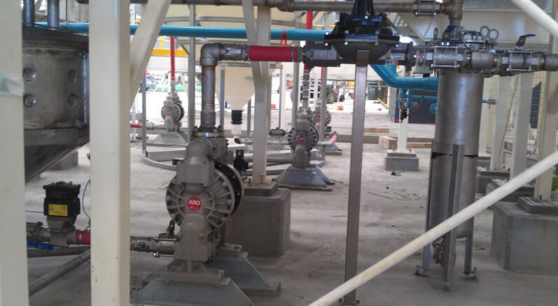 Aro Pumps onsite industry slide image