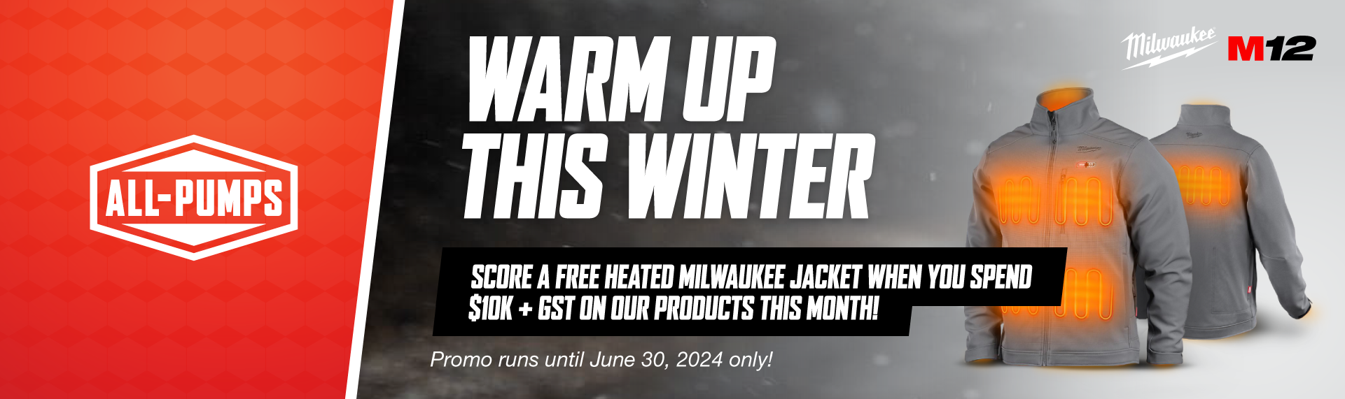 June 2024 Promo: Free Heated Milwaukee Jacket | All-Pumps