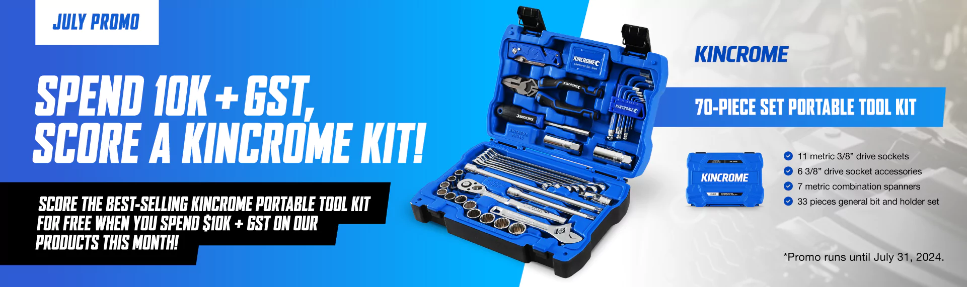 July 2024 Promo: Kincrome Portable Tool Kit | All-Pumps