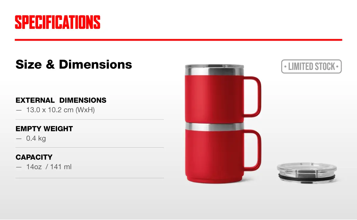 Bonus YETI® Insulated Mug or BCF Gift Card Specifications