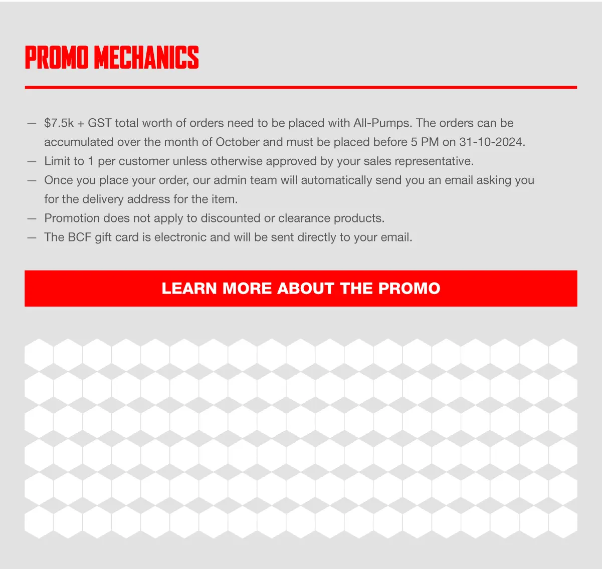 Promo mechanics Bonus YETI® Insulated Mug or BCF Gift Card