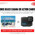 December 2024 Promo: Bonus Beach Cabana or Action Camera