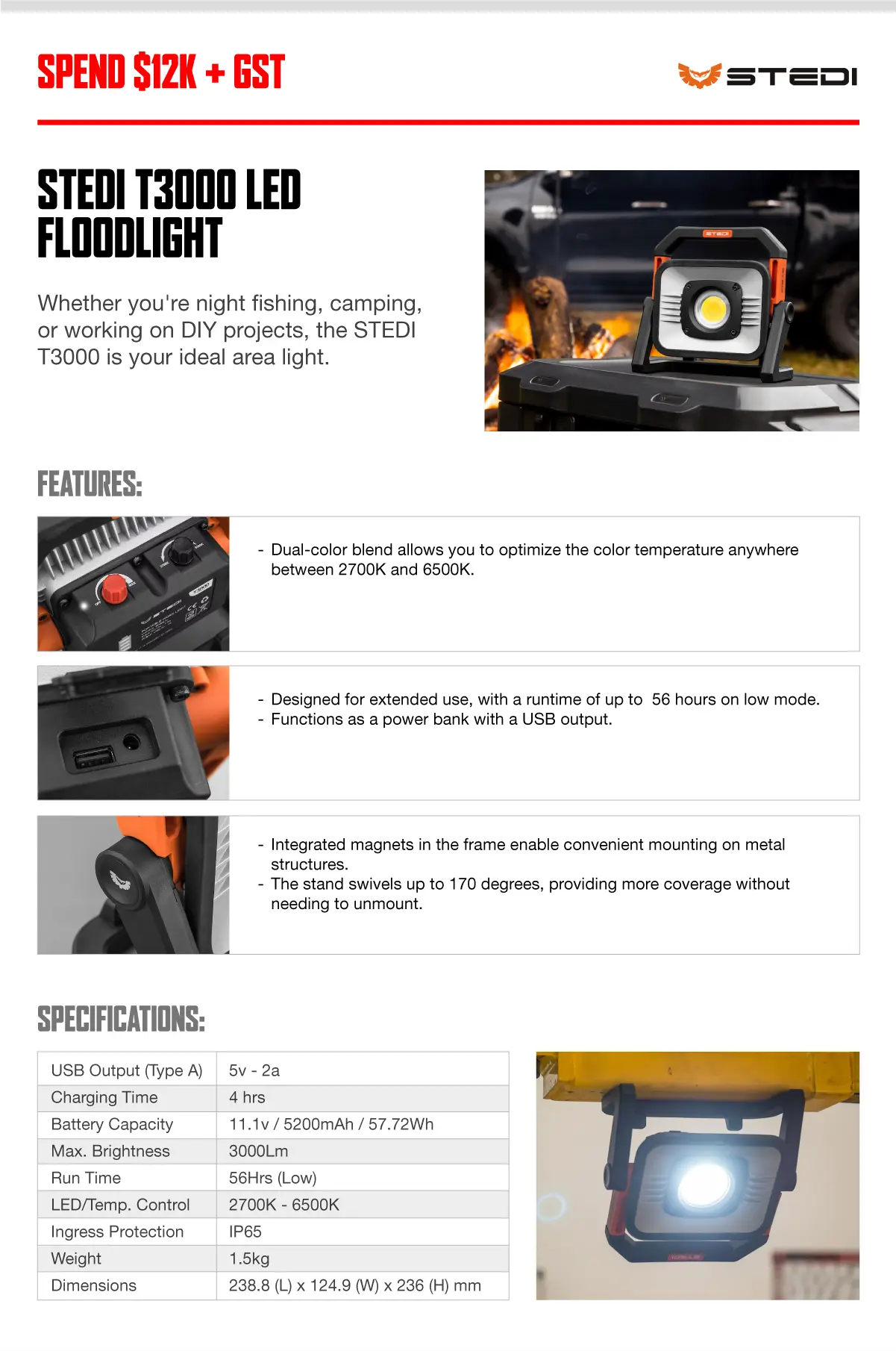 Bonus Weber BBQ or Led Floodlight