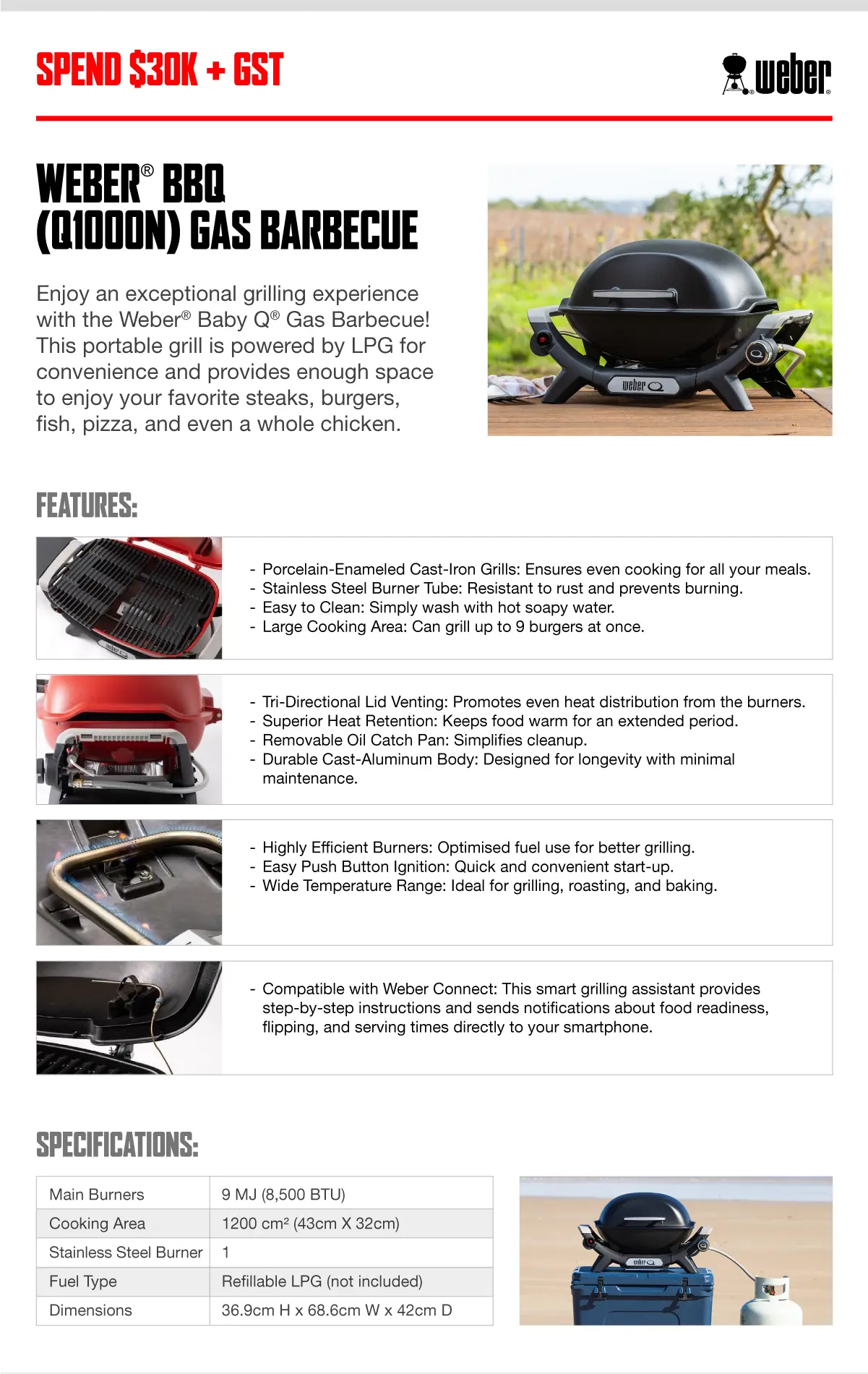 Bonus Weber BBQ or Led Floodlight