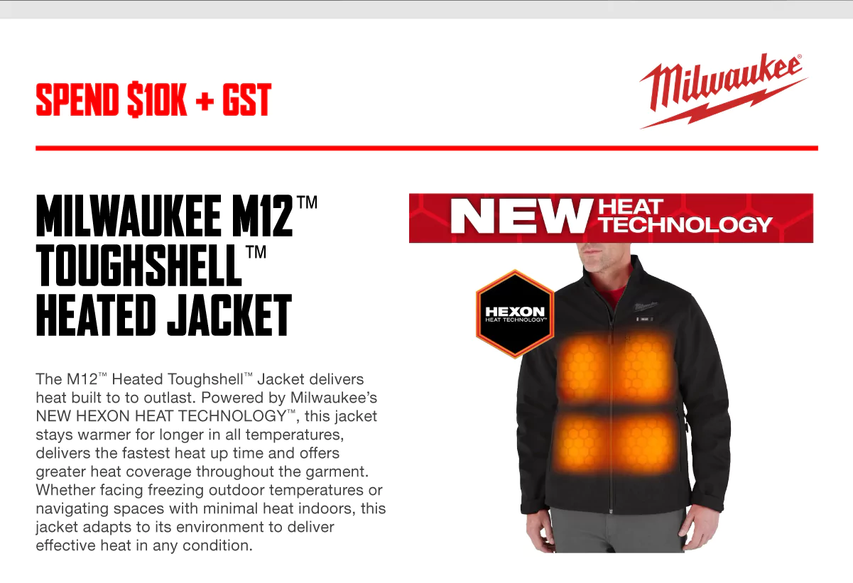 June 2025 Promo: Heated M12 Toughshell Milwaukee Jacket