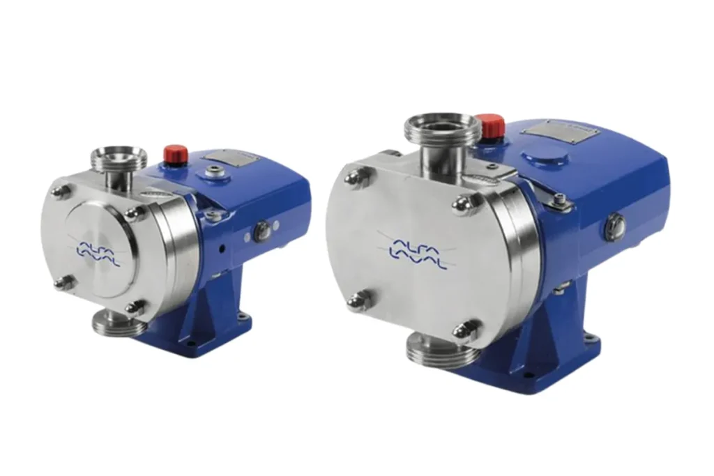 Blue and grey Alfa Laval pump units