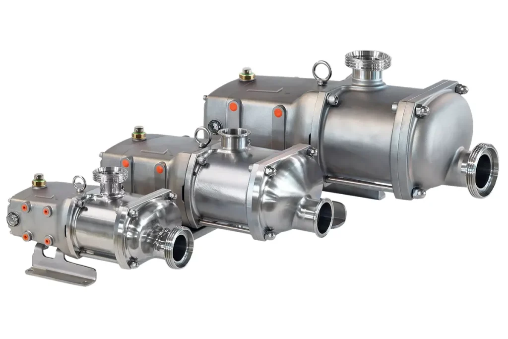 Group of metallic Packo pump assemblies