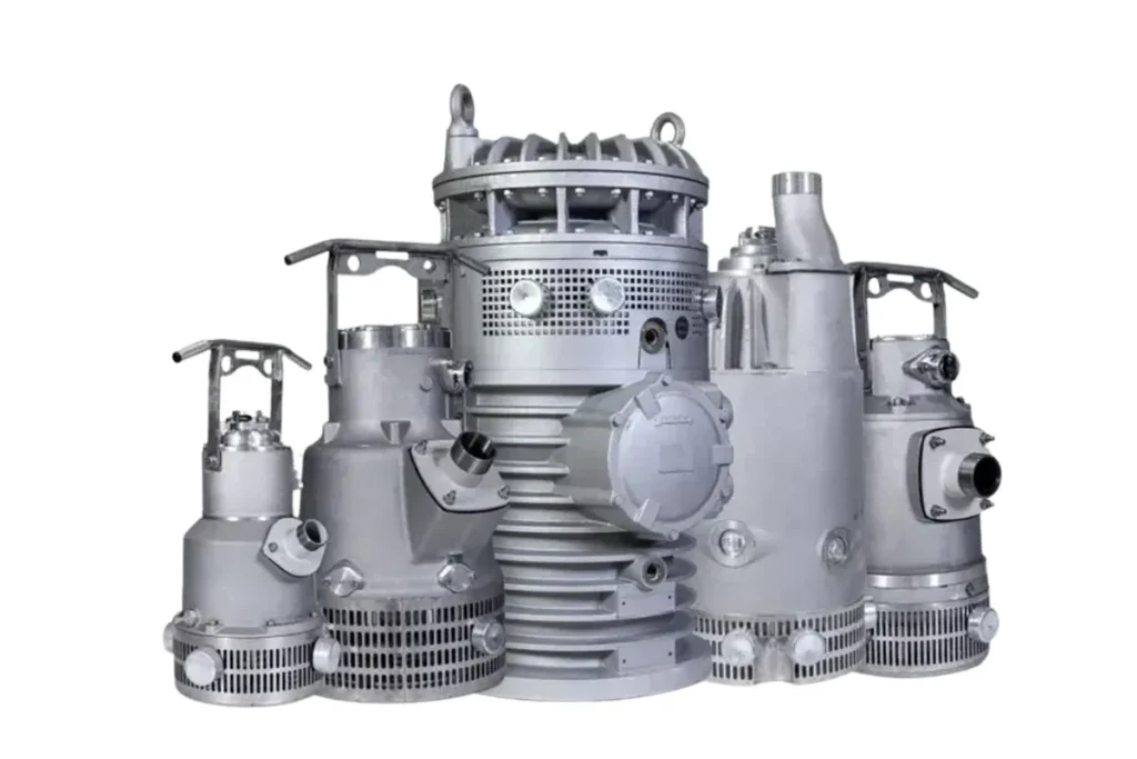 Metallic Pioneer pump unit with attached fittings