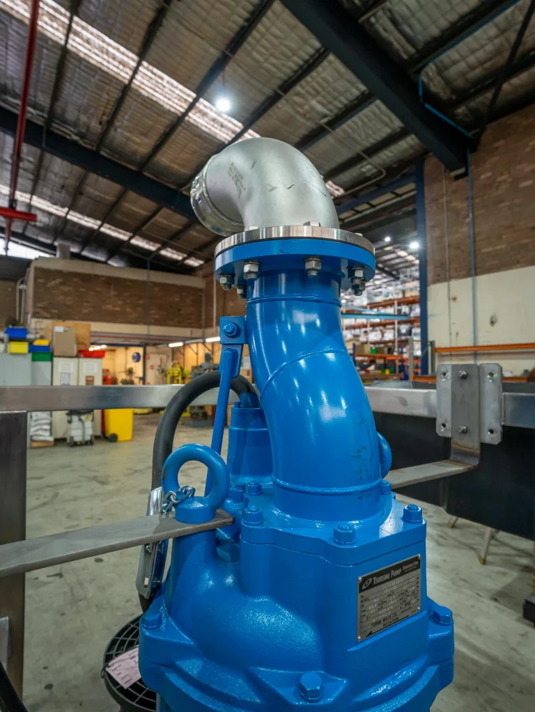 Custom-built Tsurumi LH pump for dewatering