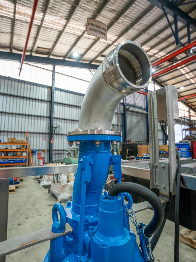 Custom-built Tsurumi LH pump for dewatering