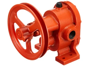 Koshin orange pump with a large wheel
