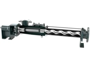 NETZSCH long pump assembly with exposed helical component