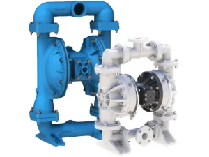 Sandpiper blue and white pump units