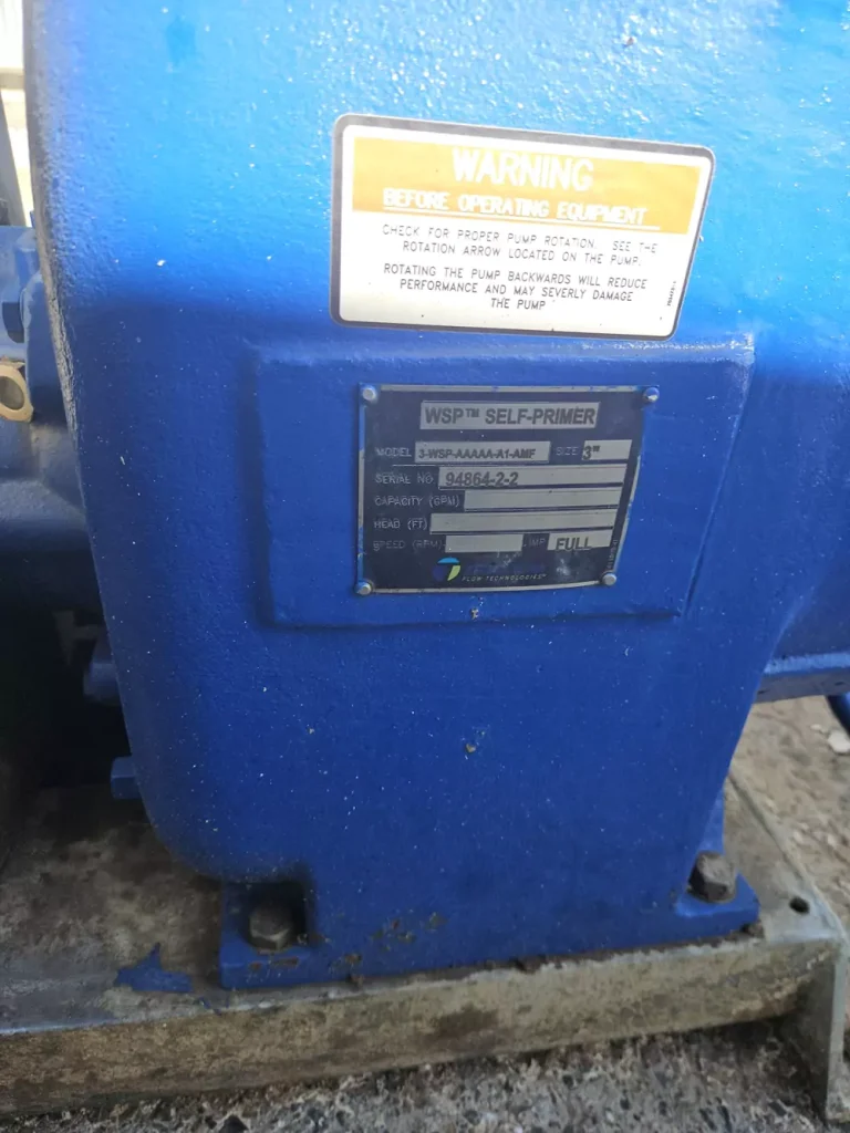 WSP pump for wastewater handling