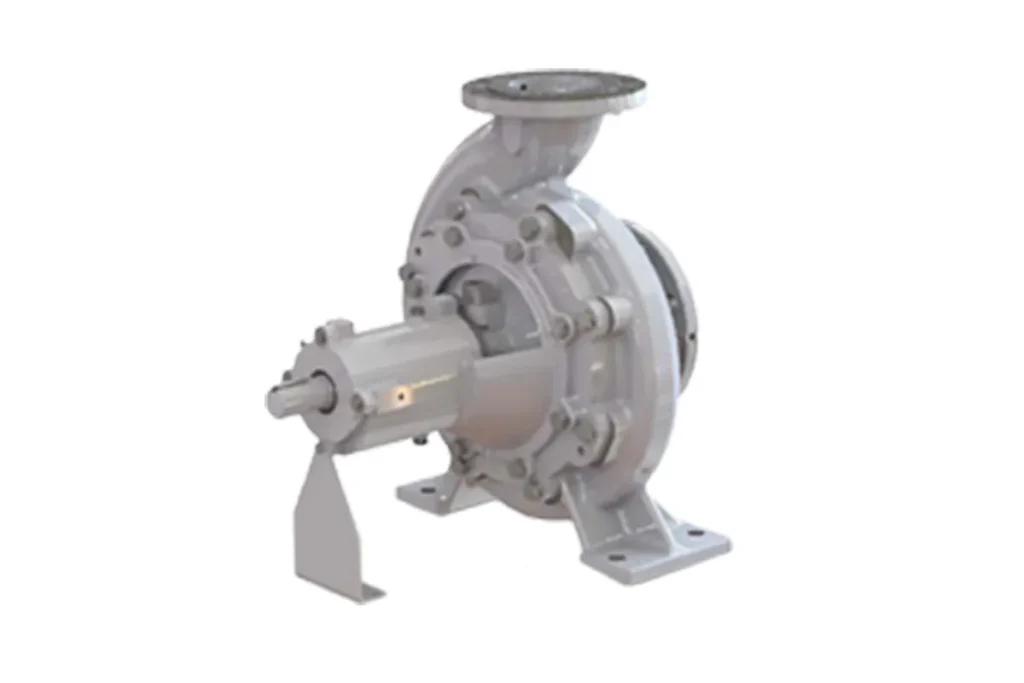 Silver Albany centrifugal pump with an upward outlet flange