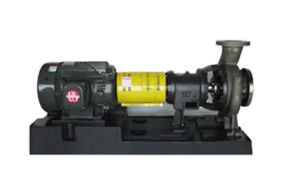 Gusher 7071 dark pump with yellow coupling guard