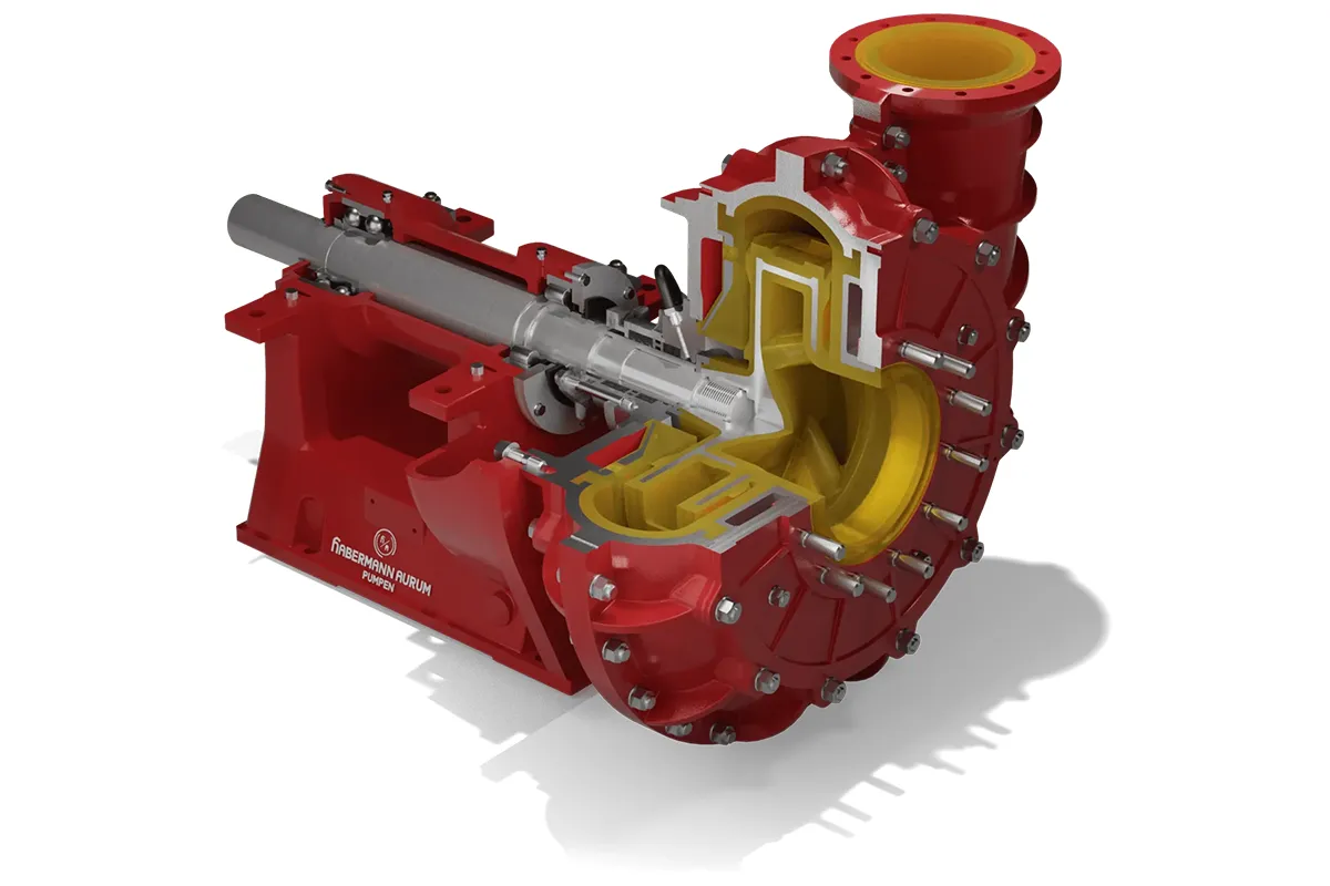 Cutaway view of a red Habermann HPK pump