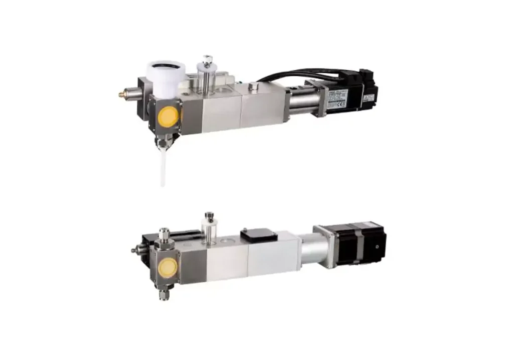 Two Hife equipment assemblies with projecting shafts
