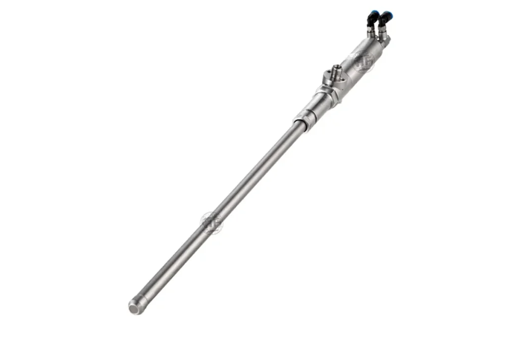 Long Hife assembly with a narrow projecting shaft