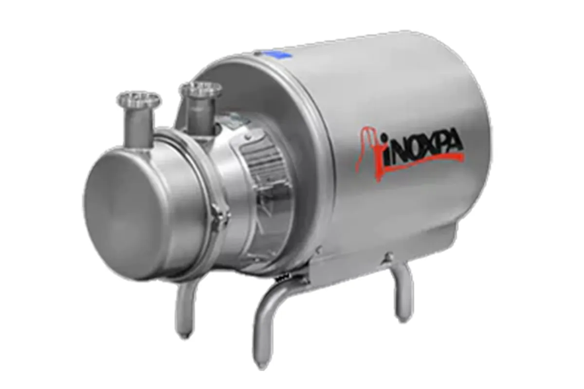 Stainless steel Inoxpa pump housing with a cylindrical body