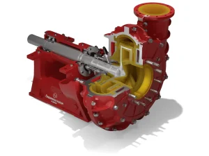 Habermann Aurum red pump cutaway