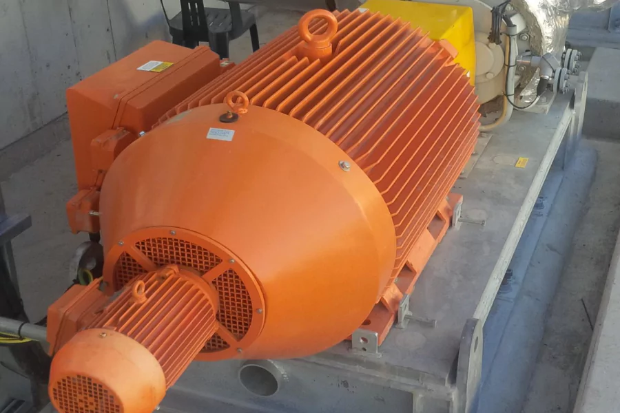 MAAG Screw Pump installed, side view