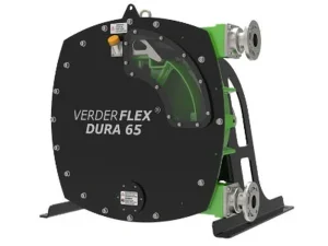 Verderflex Dura 65 pump with black circular housing
